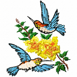 Small Birds Embroidery Design 8